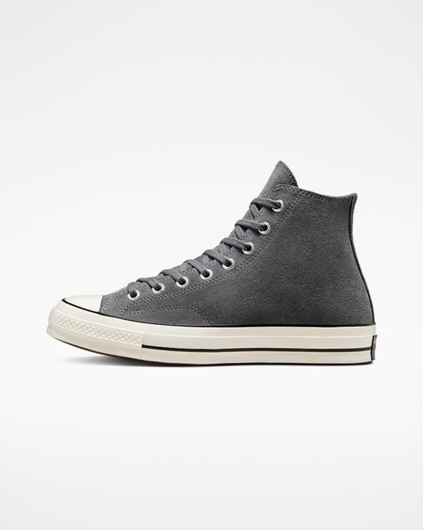 Pánské Boty Vysoké Converse Chuck 70 Semišové Šedé Černé | CZ XHNE84